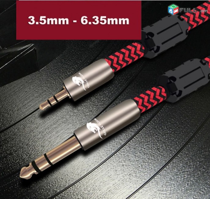 Premium TRS Audio Cable 1/4 Jack Stereo 6.35mm to 3.5mm Mini Jack for PC Mobile Headphone Sound Mixer Cable