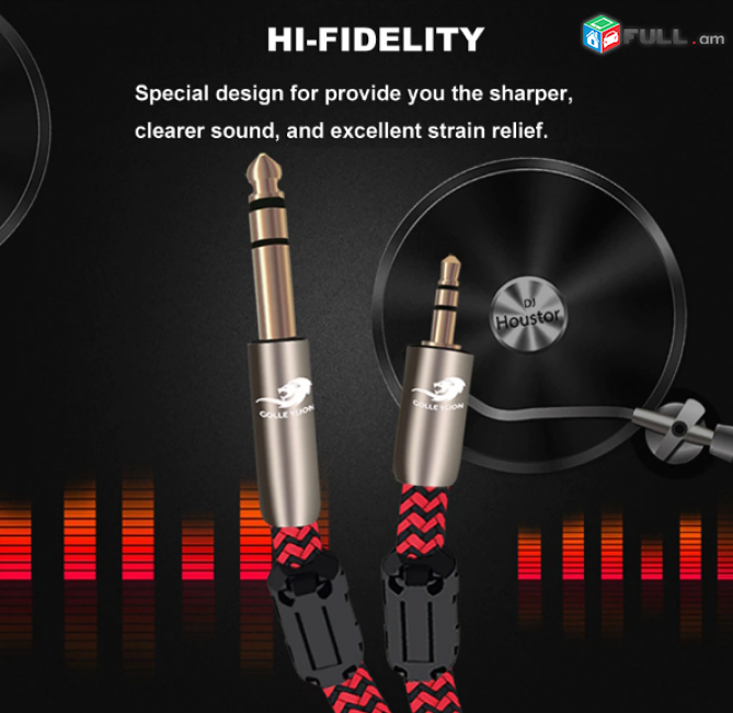 Premium TRS Audio Cable 1/4 Jack Stereo 6.35mm to 3.5mm Mini Jack for PC Mobile Headphone Sound Mixer Cable