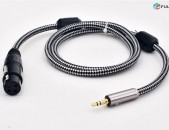 Hi-Fi Microphone Cable 3.5mm Mini Jack to XLR 3 Pin Female for Mobile Headphone PC to Condenser XLR to 3.5 Mic Cable