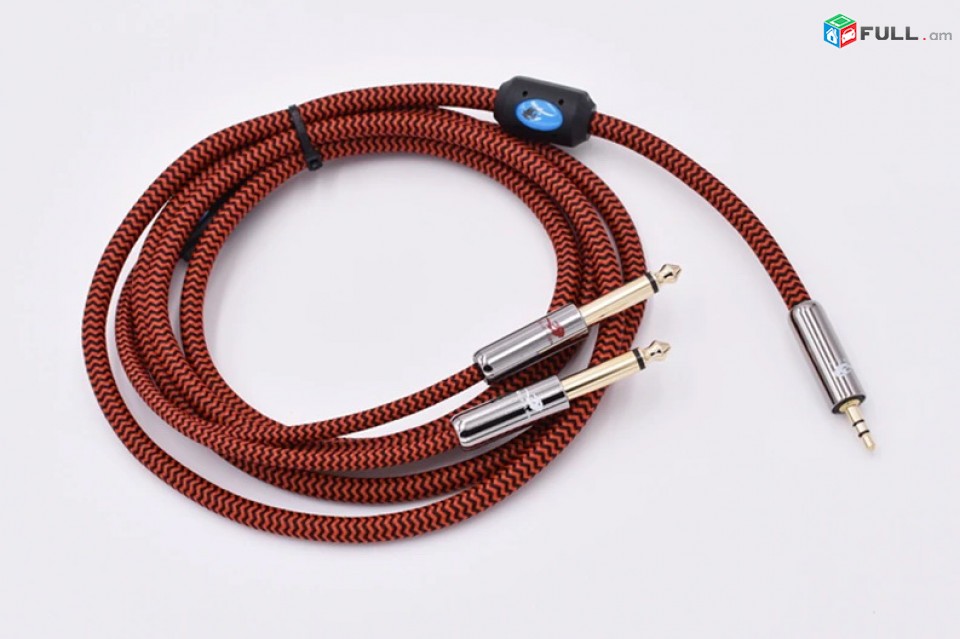 Hifi Audio Cable Mini Jack 3.5mm to 2*6.35mm for PC Headphone Mixing Console 3.5 to Dual 1/4" Inch TS Jack Cable