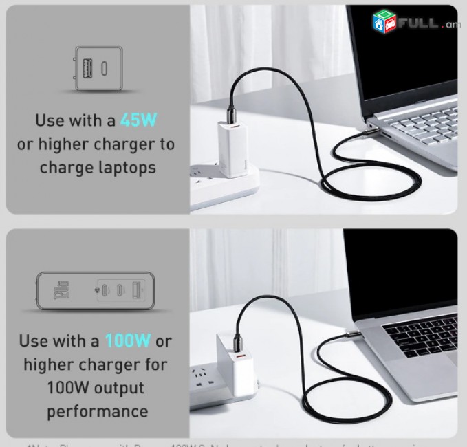 Baseus PD 100W Type C to Type C 5A Fast Charger Cable Data Cord