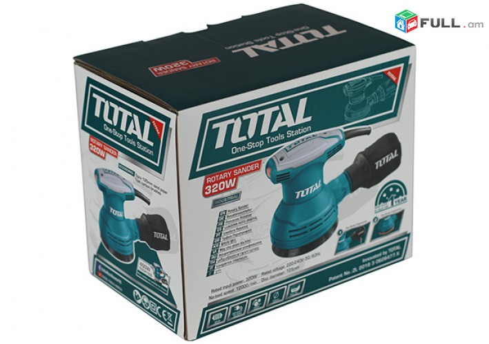 Շլիֆ մաշինա Հղկող մեքենա օրբիտալ TOTAL TF2031256 shlifavalni stanok vibrator