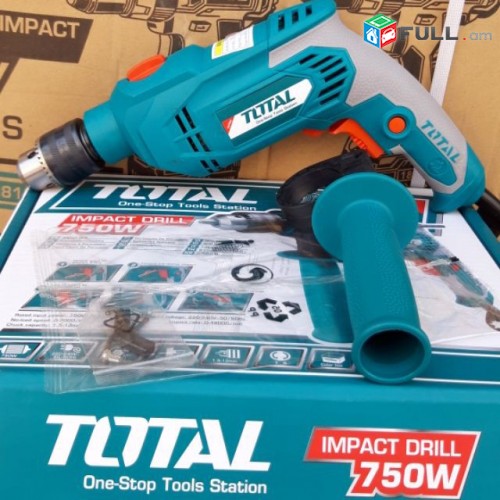 Դռել Հարվածային գայլիկոնիչ TOTAL TG108136 750վտ drel дрел дрель