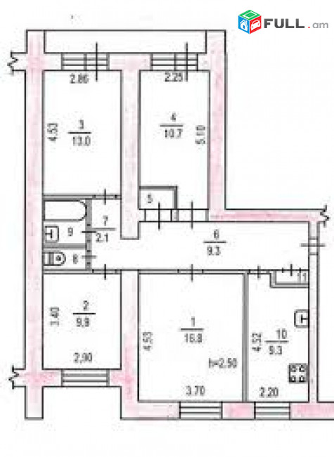 4-комн. квартира на ул. Гюлбенкяна, 105 кв.м., 8/14 этаж, 2 ванные, несколько балконов