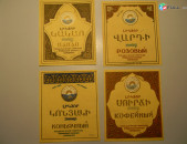 этикетка:	ЛИКЕР, 4 разных, МПП СССР МПП Арм.ССР Ереванский винный комбинат, 	
