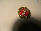 значок.Футбол.	Алма-Ата 74 XIII Спартакиада школьников,	желт.алюм., клеймо-А-АФС №2