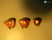 значок.Комсомол.	ВЛКСМ (членский знак), 3 разных 