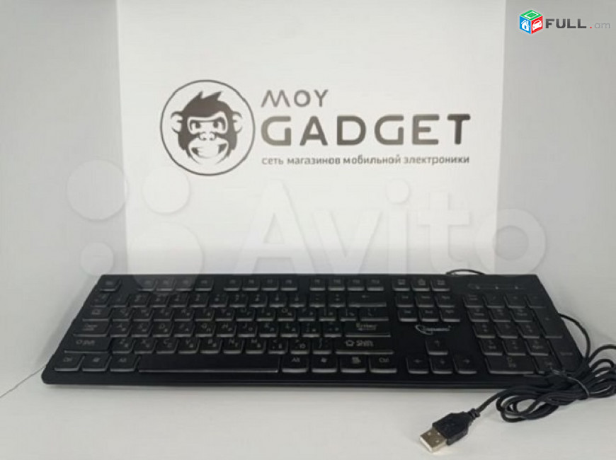 Gembird KB-250L լարով խաղային լուսավորվող ստեղնաշար RGB համակարգով