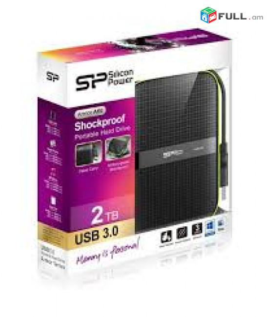 Ударопрочный USB3 Portable HDD 2Tb SP ARMOR A60 ВнешниЙ жесткий диск 2тб երաշխիքով