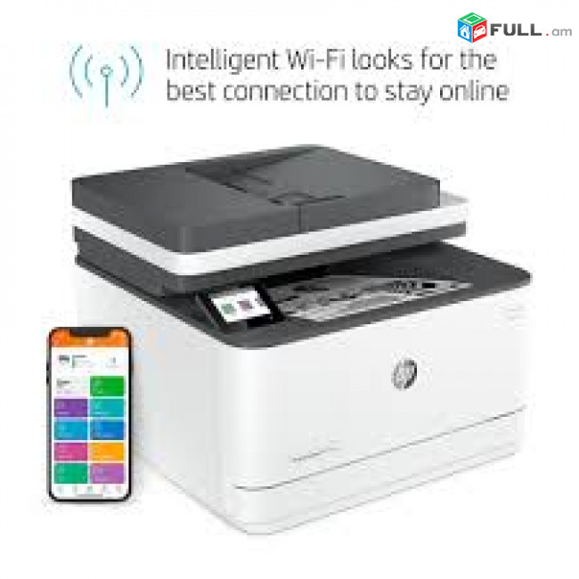 WIFI PRINTER HP LaserJet PRO MFP 3103FDW Scanner, xerox, Duplex, ADF, LAN, FAX Նոր, երաշխիքով