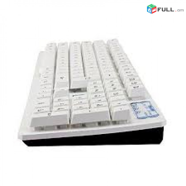 Wireless white keyboard mouse combo HK6500 WHITE նոր