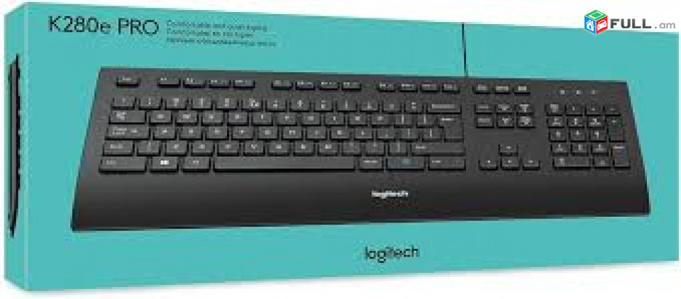 Usb, slim professional keyboard logitech k280e pro eng/rus նոր