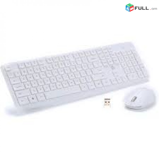 Whireless White keyboard mouse combo AOC KM200 Նոր