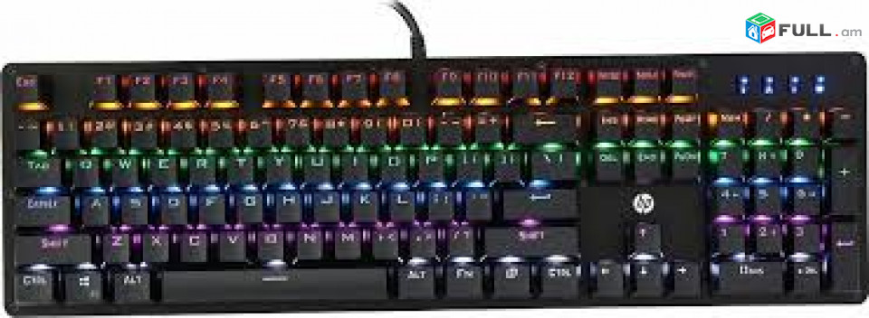Gaming Keyboard Mechanical HP GK100F 9 anti-ghosting, Cool Exterior 7-color Backlit NEW