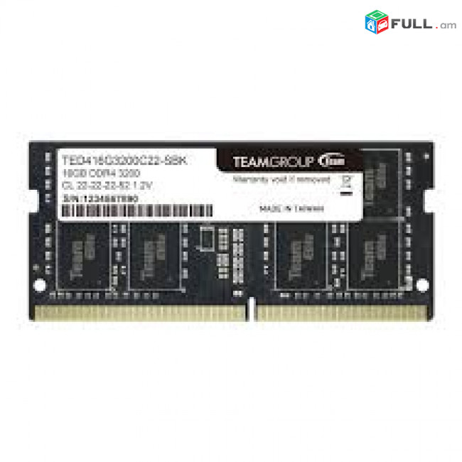 RAM Memory 16GB TeamGroup DDR4 3200MHz SO-DIMM laptop memory Նոր, երաշխիքով