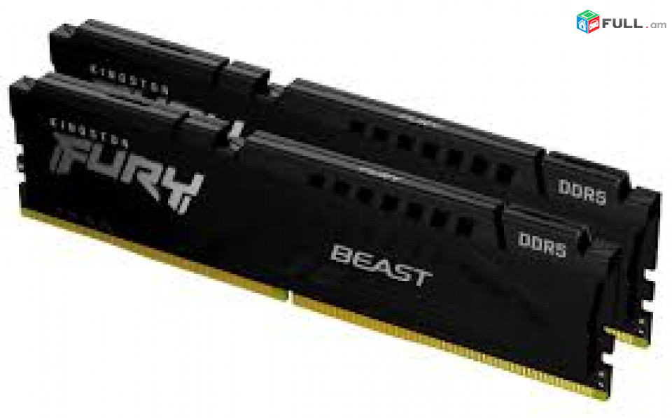 Memory 16GB * 2 T Kingston FURY Beast Kit 32gb DDR4 3200MHz Նոր, երաշխիքով
