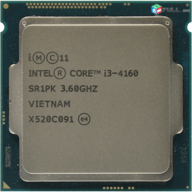 1150 socket Processor Core i3-4160 Նոր, երաշխիքով
