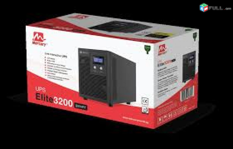 UPS 3200VA Mercury Elite 3200 SMART 2000w AVR STABILLZER 140-300V ՆՈՐ, երաշխիք