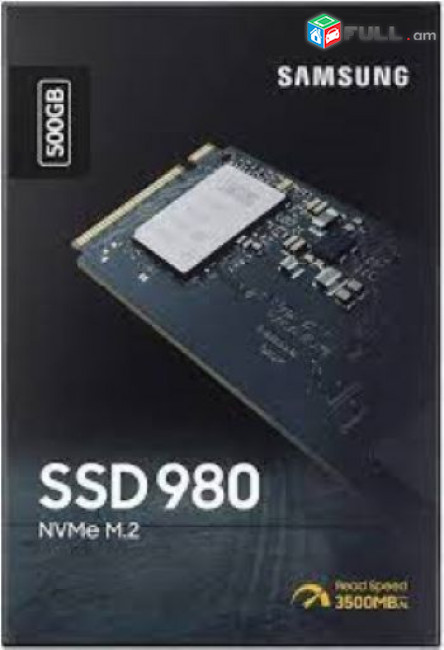 M.2 NVME SSD 500GB Samsung 980 3100MB/s Read, 2600MB/s write Նոր, երաշխիքով