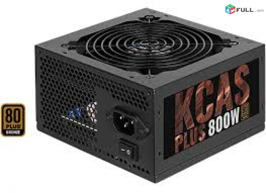 Շատ բարձր որակ Power supply 800w 80 + BRONZE AEROCOOL KCAS PLUS 4 * 8 Pin VGA, 7 * SATA, 1 * 8PIN CPU Նոր