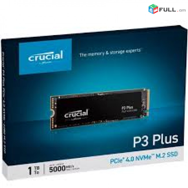 SSD 1TB M2 NVME Gen4 CRUCIAL 5000MB/s Read, 3600MB/s write Նոր, երաշխիքով