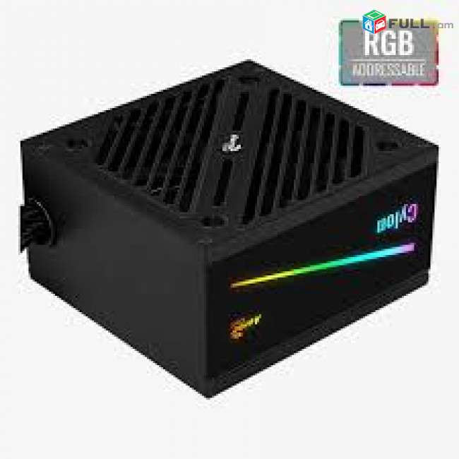 Շատ բարձր որակ Power supply 600w 80 + Aerocool CYLON 2 * 8 Pin VGA, 5 * SATA, 8PIN CPU Նոր