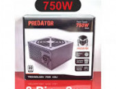 Շատ բարձր որակ Power supply 750w 80 + PREDATOR 2 * 8 Pin VGA, 4 * SATA, , 1 * 8PIN CPU, 2 * molex Նոր