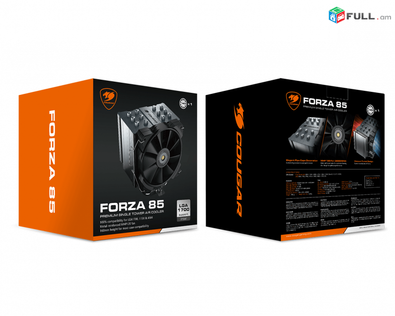 Processor cooler COUGAR FORZA 85 Essential 220W, 6 heatpipes