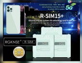 Oreginal RSIM 15+ 2021 gevey Chip iPhone Unlock koderi bacum ցանկացած մոդել