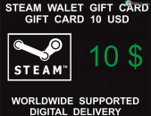 Steam Gift Card 10 USD, For USD Currency Accounts