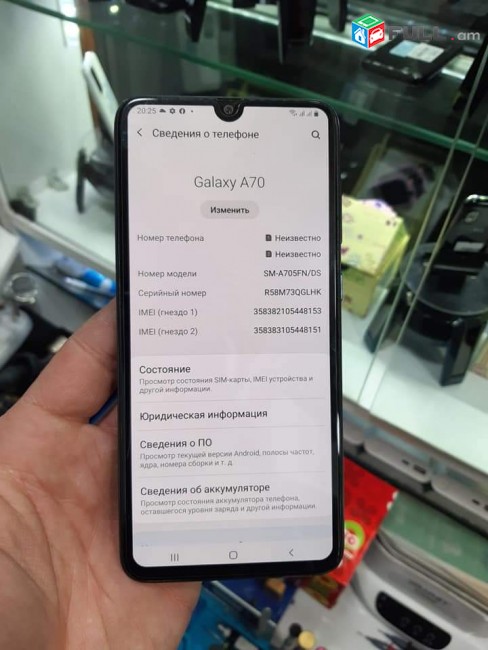 SAMSUNG A70 EKRANI POXARINUM ORIGINAL UNENQ NAYEV ZAVASKOY TARBERAK