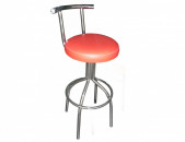 Բառի աթոռ պտտվող իր առանցքի շուրջ կարկասը չժանգոտվող պողպատից նստատեղ փափուկ դերմանտին