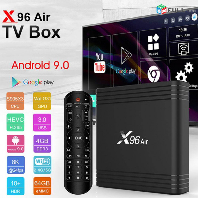 smart box iptv android X96 air 4GB/32GB