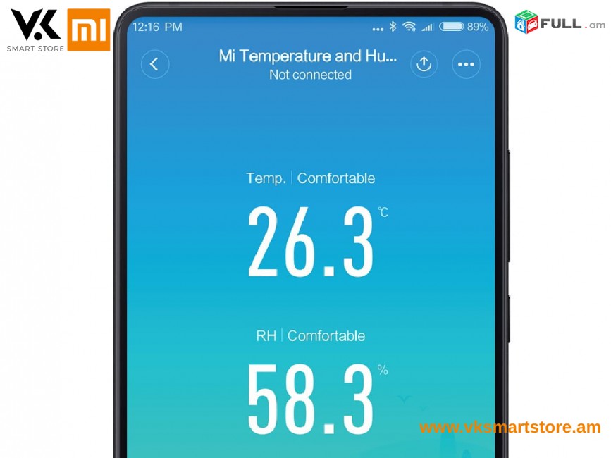 Xiaomi Mijia Bluetooth Hygrothermograph Датчик температуры и влажности Ջերմաստիճանի և խոնավության ցուցիչ