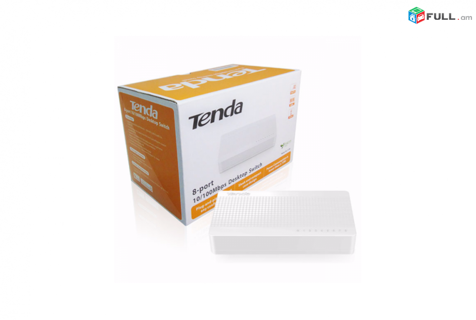 Ցանցային երթուղիչ / Ethernet Switch Тenda S108 8-port x RJ45, 10/100 Mbit/sec