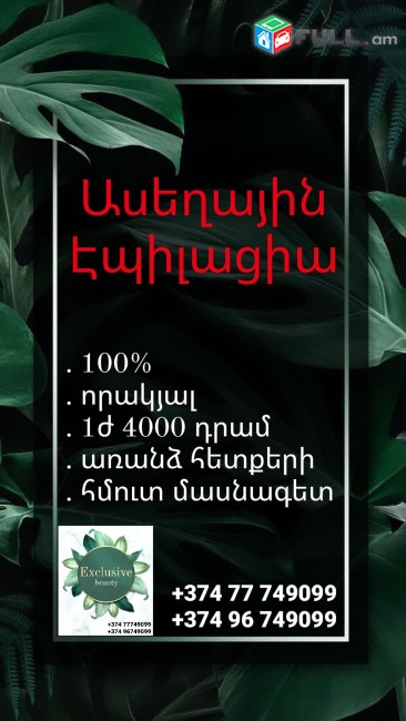 ԱՍԵՂԱՅԻՆ ԷՊԻԼԱՑԻԱ  100 % 