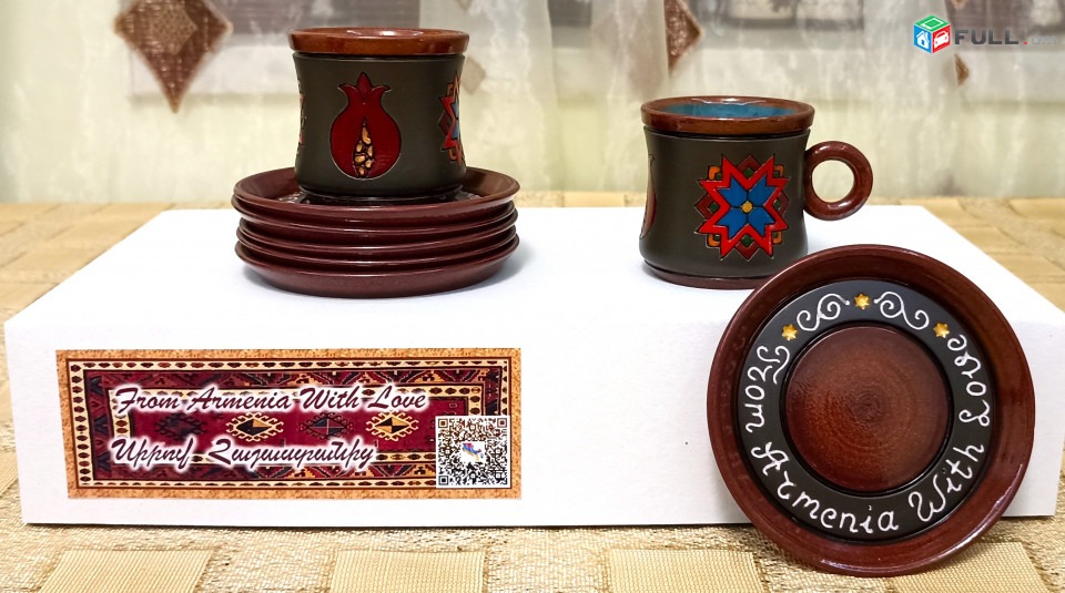 Espresso Coffee cups, Սուրճի բաժակներ, Кофейные чашки "Eastern (black) " Armenian ceramic, Հայկական խեցեղեն, Армянская керамика