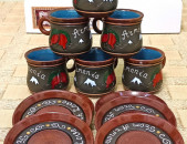 Espresso Coffee cups, Սուրճի բաժակներ, Кофейные чашки "Armenia (black) " Armenian ceramic, Հայկական խեցեղեն, Армянская керамика