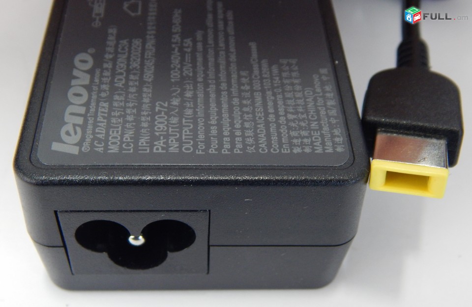 Notebooki Zayradchnik Charger LENOVO 20v 4.5a nor Adapter
