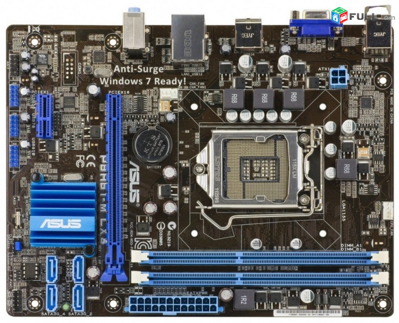 Motherboard ASUS P8H61-M LX3 DDR3 մայրասալիկ + անվճար տեղադրում առկա է մեծ քանակություն