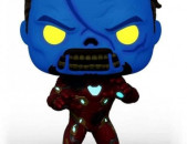 Funko POP Marvel: What If? - Zombie Iron Man, Amazon Exclusive Glow in The Dark