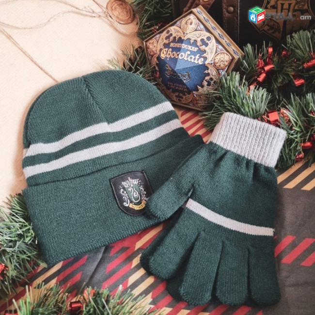 Harry Potter Slytherin գլխարկ + ձեռնոց