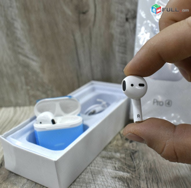 AirPods Pro 4 Mini Bluetooth անլար ականջակալներ Սև և Սպիտակ արագ լիցքավորմամբ