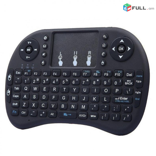 i8 Mini անլար ստեղնաշար Touchpad ռուսերեն դասավորությամբ, մարտկոցով