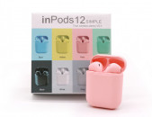 InPods i12 Wireless Headphones with Microphone, TWS վարդագույն