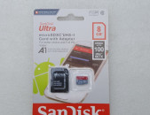 Sandisk 8GB Class 10 Հիշողության քարտ Ultra microSDHC UHS-I + ADP