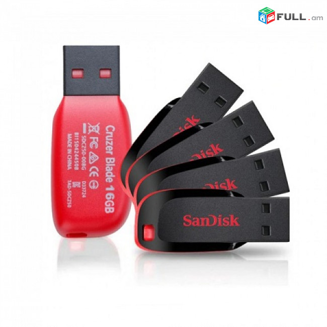 SanDisk 4GB USB ֆլեշ կրիչ Cruzer Blade Սև