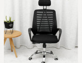 Գրասենյակային աթոռ, օֆիսային համակարգչային բազկաթոռ գլխատեղով, кресло компьютерное офисное с роликами