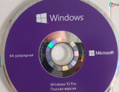 Windows 10 pro DVD 64 OEI/OEM Անժամկետ License Key Բանալի Լիցենզիա
