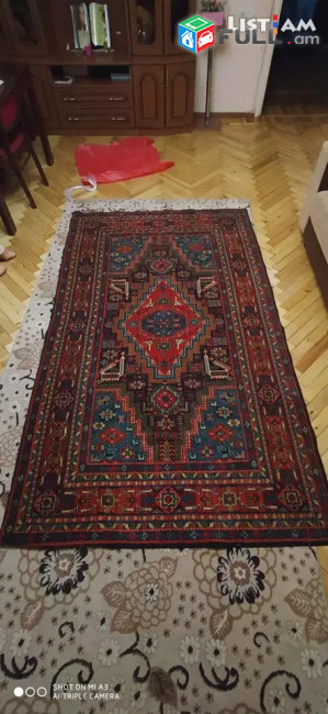 Շատ հին խալի մաքուր բրդյա գորգ 2.5mx1.5m ձեռագործ